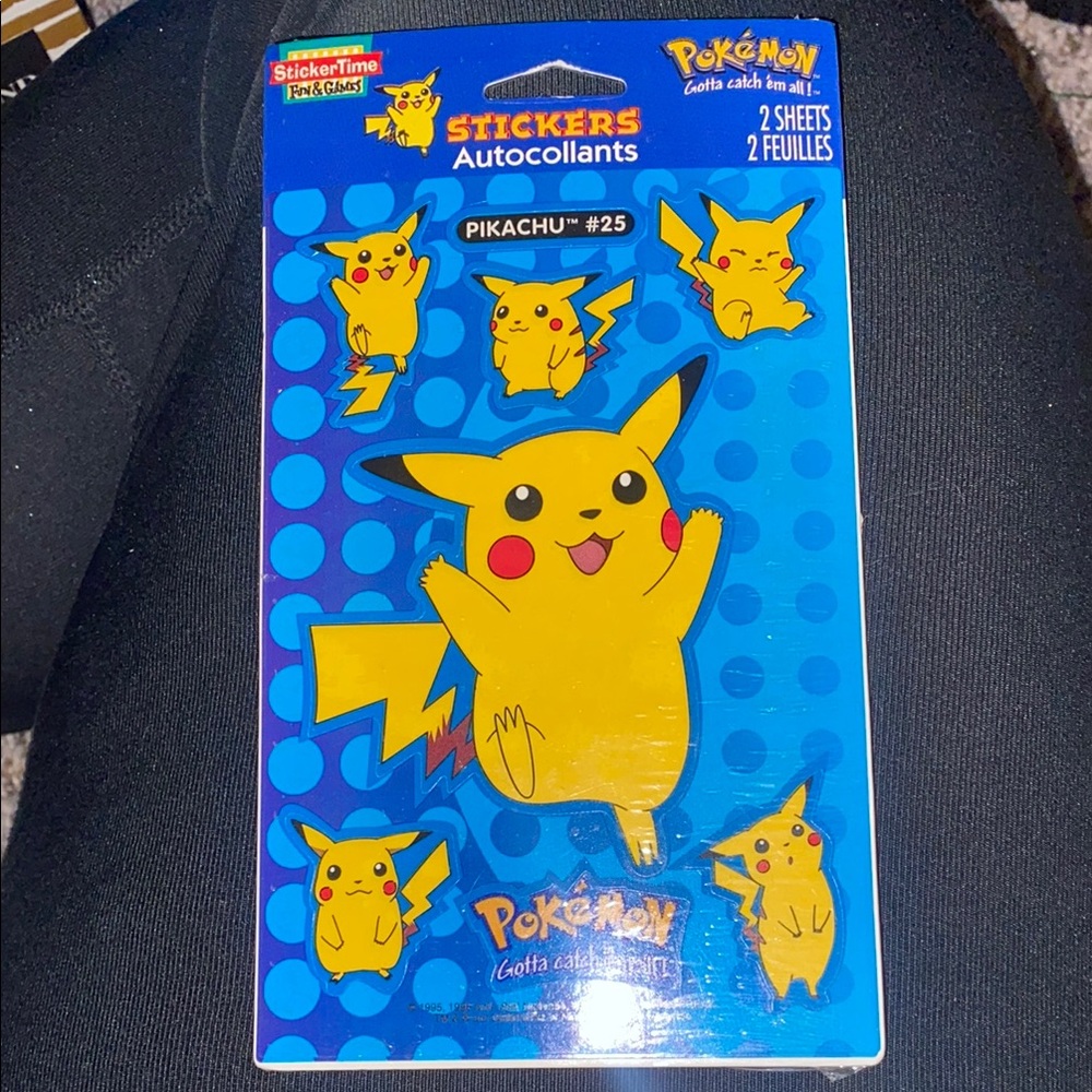 Pokemon Yellow Pikachu Sticker Sheet - Picture 3 of 3